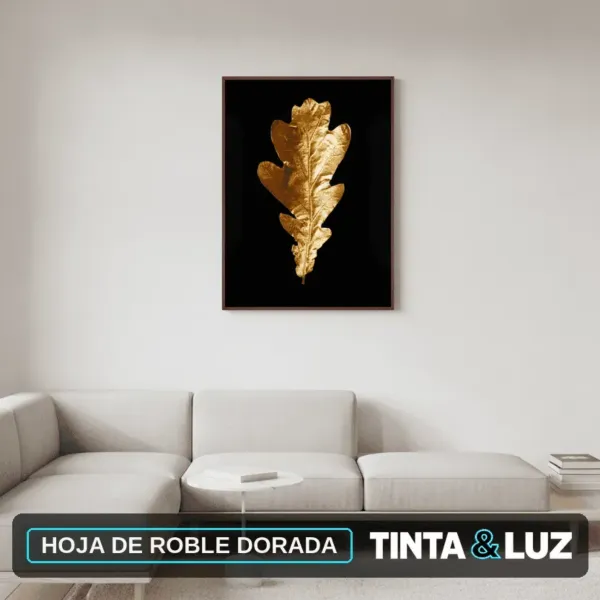 HOJA DE ROBLE DORADA