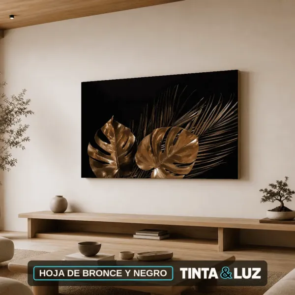 HOJA DE BRONCE Y NEGRO