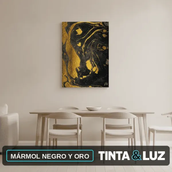 MÁRMOL NEGRO Y ORO