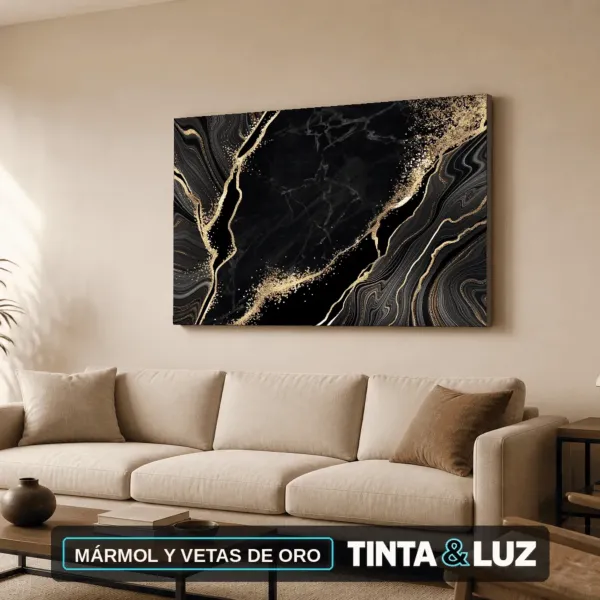 MÁRMOL Y VETAS DE ORO