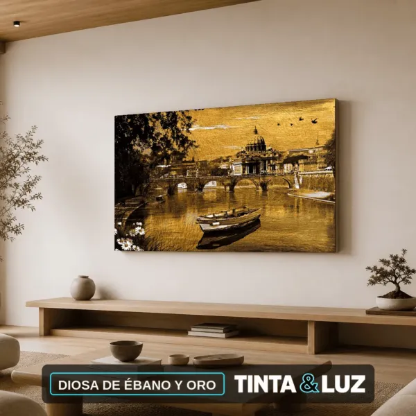 DIOSA DE ÉBANO Y ORO