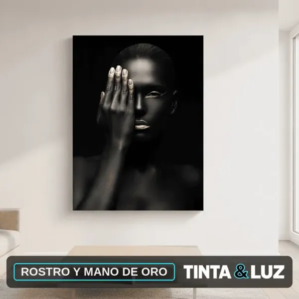 ROSTRO Y MANO DE ORO