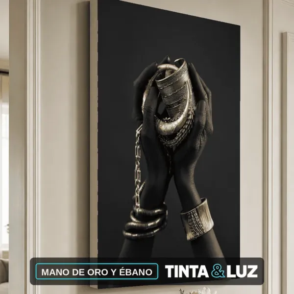 MANO DE ORO Y ÉBANO
