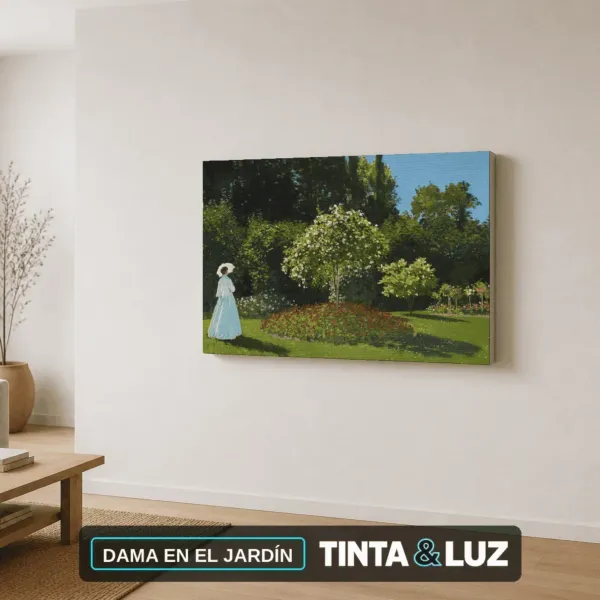 DAMA EN EL JARDÍN