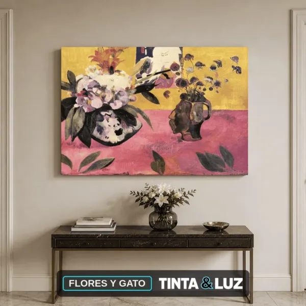 FLORES Y GATO