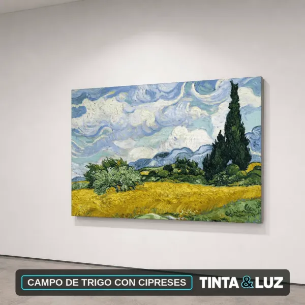 CAMPO DE TRIGO CON CIPRESES
