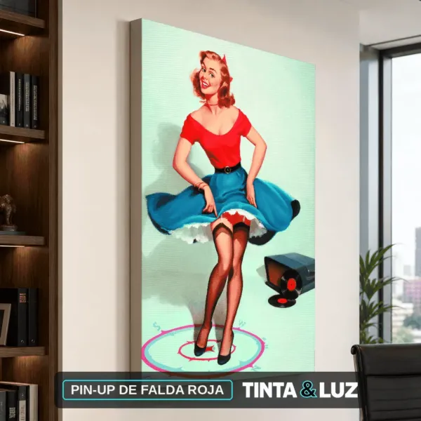 PIN-UP DE FALDA ROJA