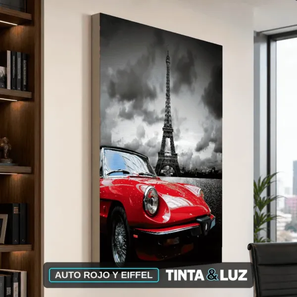 AUTO ROJO Y EIFFEL