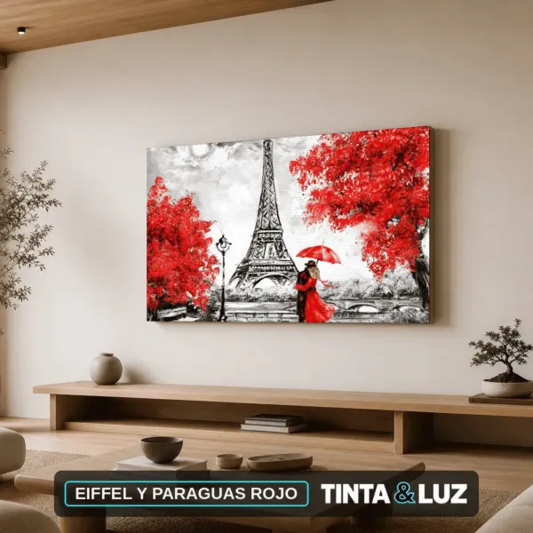 EIFFEL Y PARAGUAS ROJO