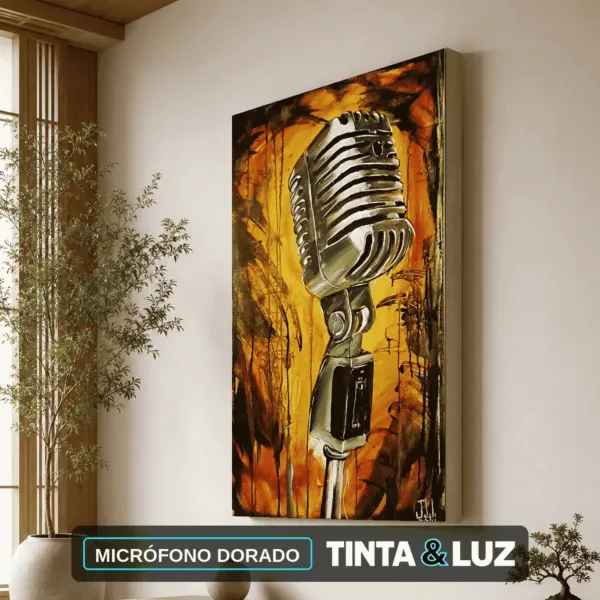 MICRÓFONO DORADO