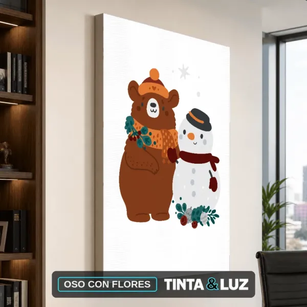 OSO CON FLORES