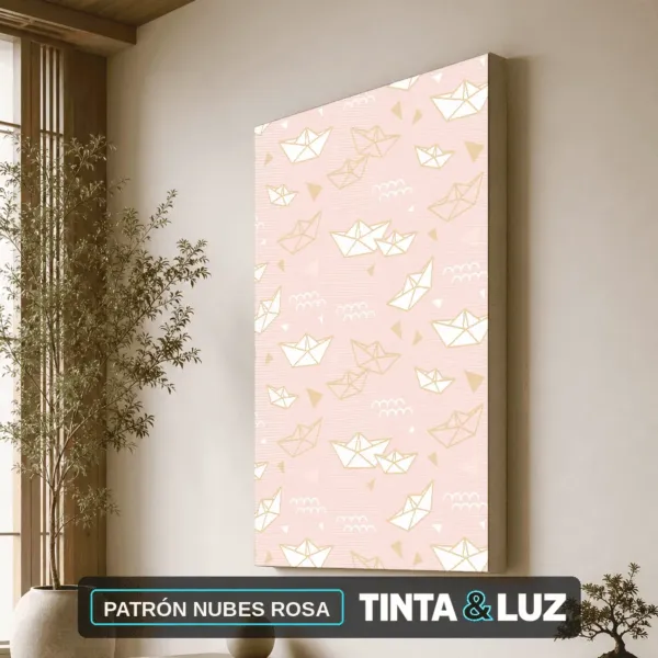 PATRÓN NUBES ROSA