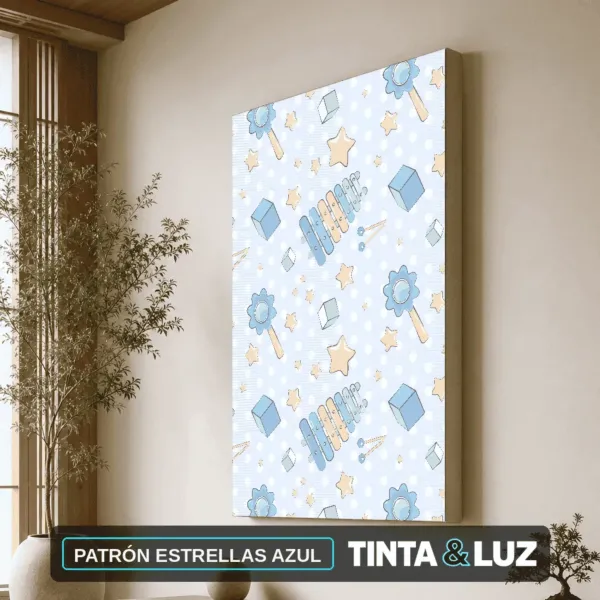PATRÓN ESTRELLAS AZUL