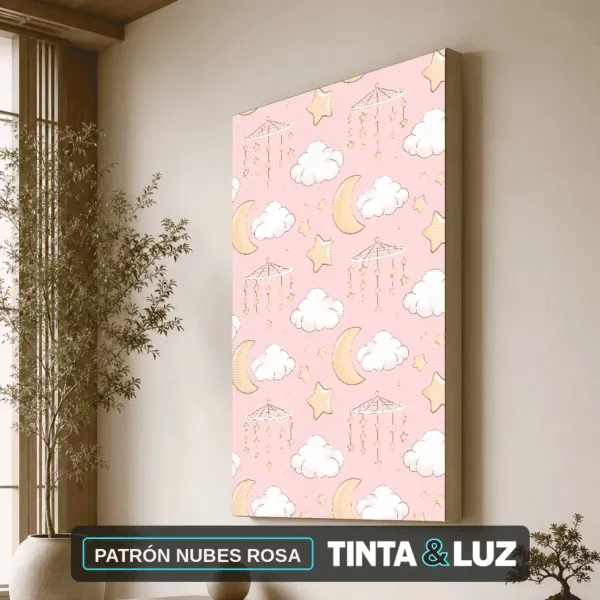 PATRÓN NUBES ROSA