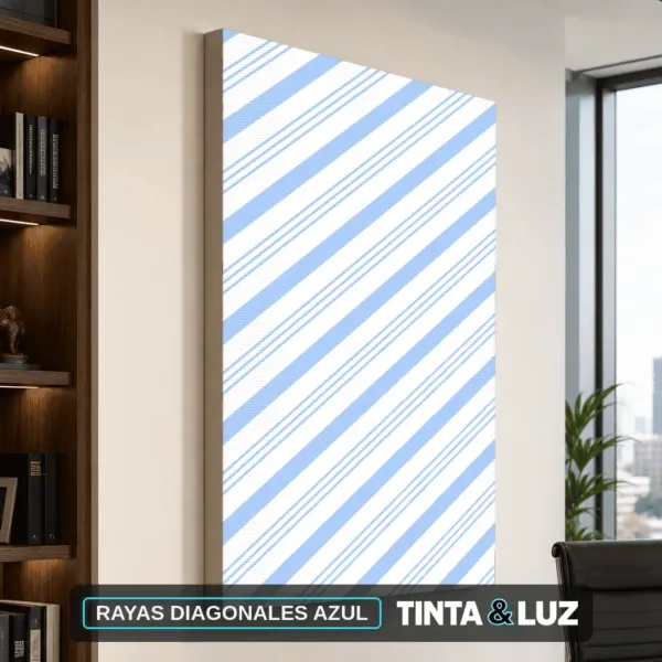 RAYAS DIAGONALES AZUL