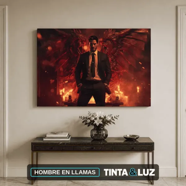 HOMBRE EN LLAMAS