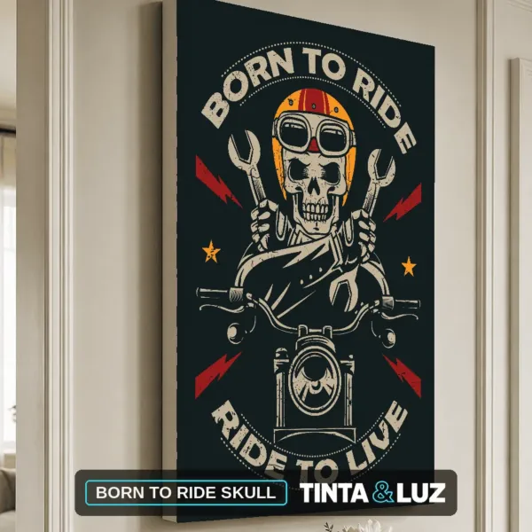 BORN TO RIDE SKULL