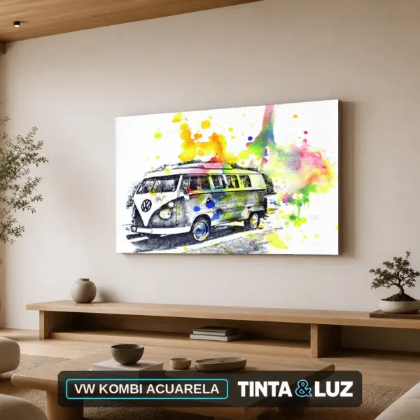VW KOMBI ACUARELA