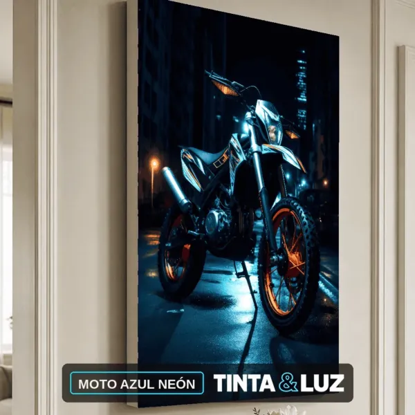 MOTO AZUL NEÓN
