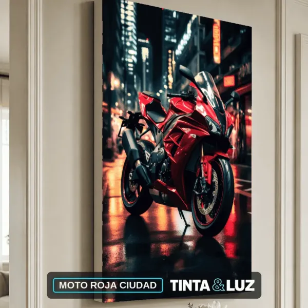 MOTO ROJA CIUDAD