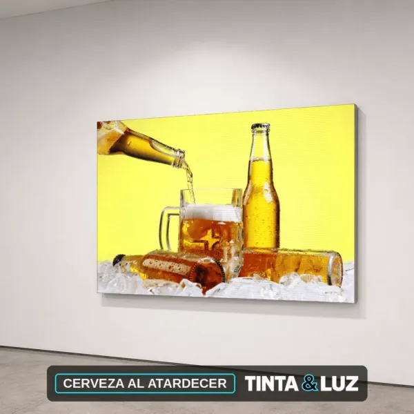 CERVEZA AL ATARDECER