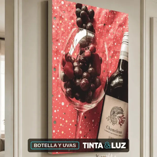BOTELLA Y UVAS