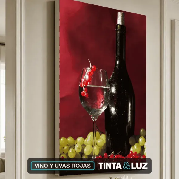 VINO Y UVAS ROJAS