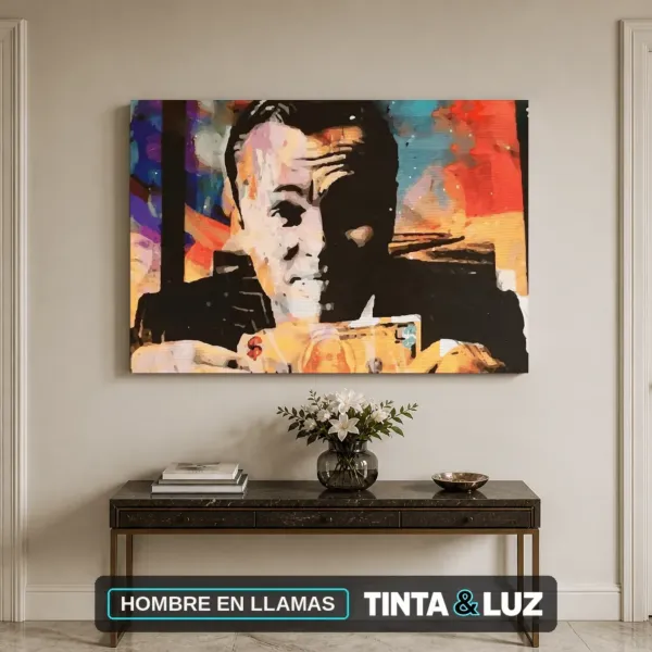 HOMBRE EN LLAMAS