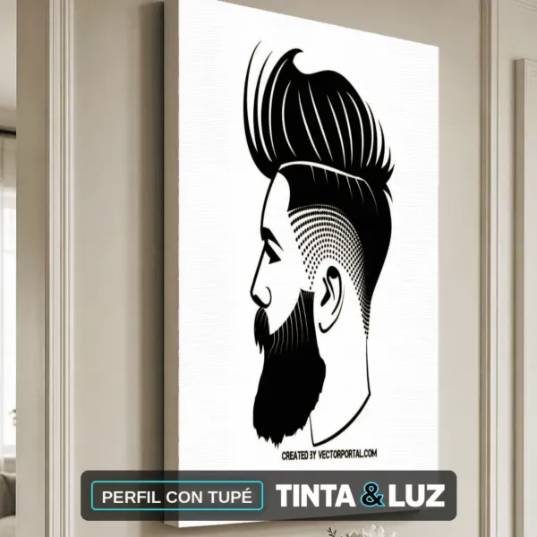 PERFIL CON TUPÉ