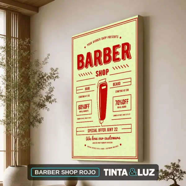 BARBER SHOP ROJO