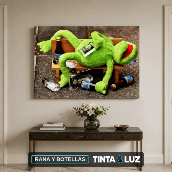 RANA Y BOTELLAS