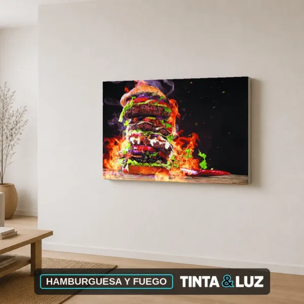 HAMBURGUESA Y FUEGO