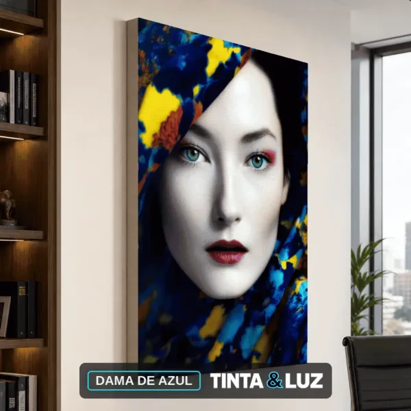 DAMA DE AZUL
