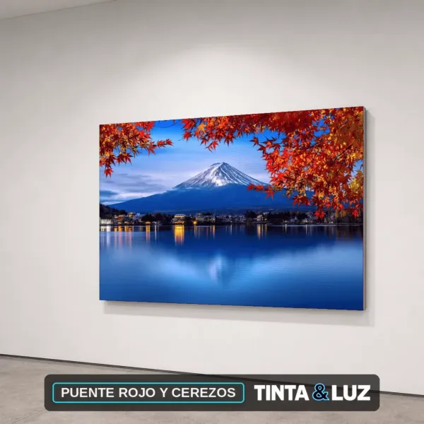 PUENTE ROJO Y CEREZOS