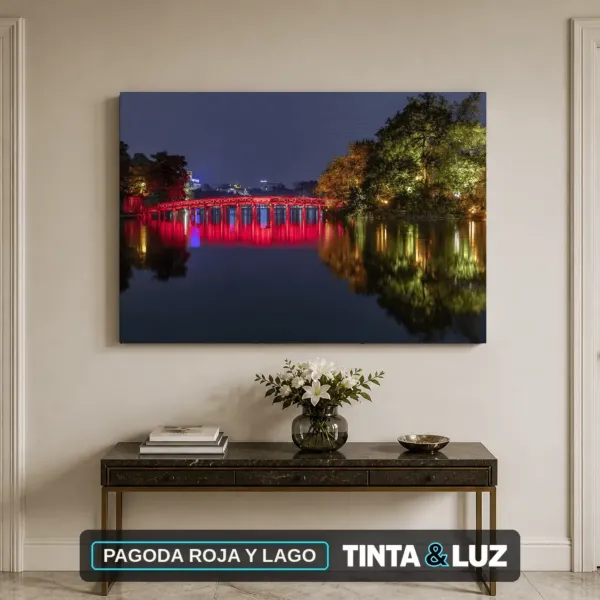 PAGODA ROJA Y LAGO