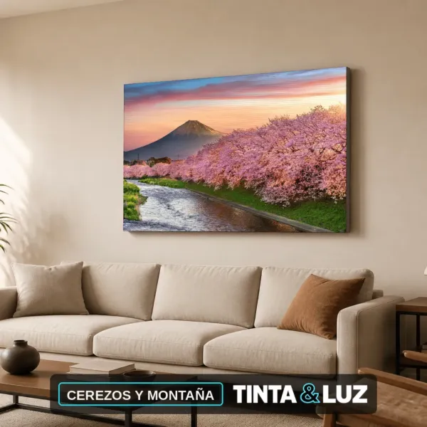 CEREZOS Y MONTAÑA