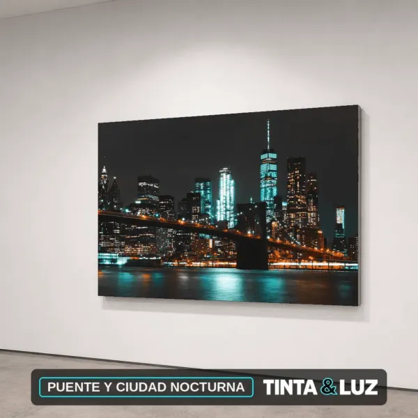 PUENTE Y CIUDAD NOCTURNA