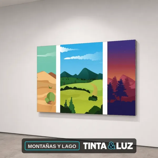 MONTAÑAS Y LAGO