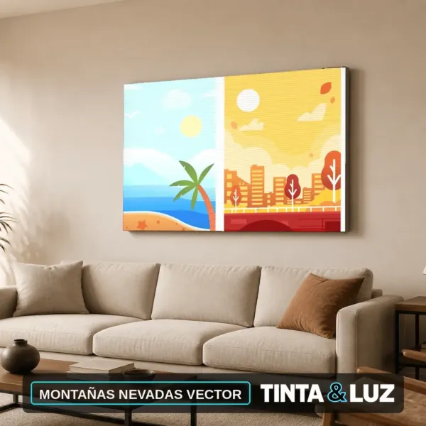 MONTAÑAS NEVADAS VECTOR