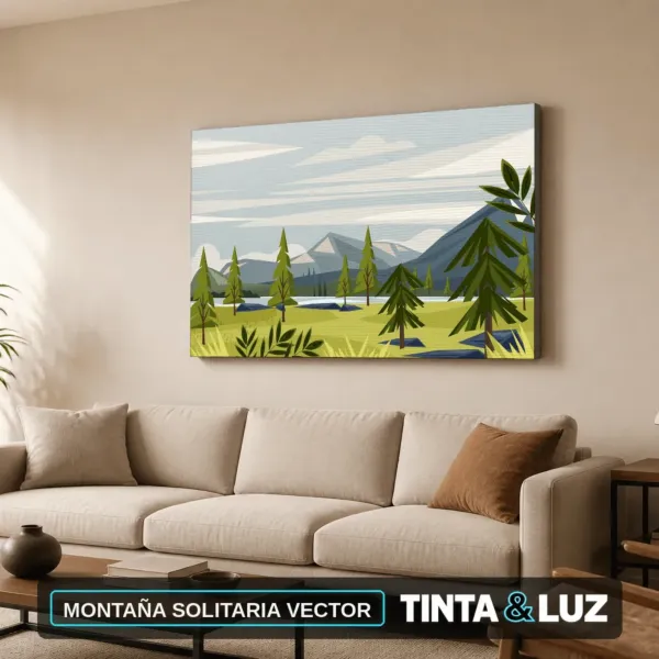 MONTAÑA SOLITARIA VECTOR