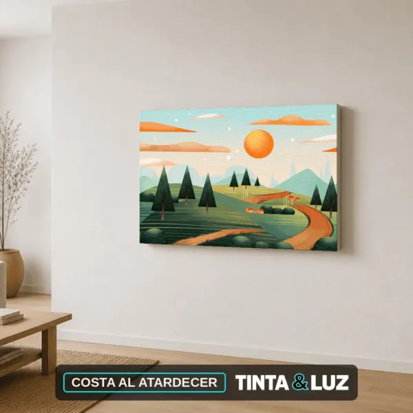 COSTA AL ATARDECER