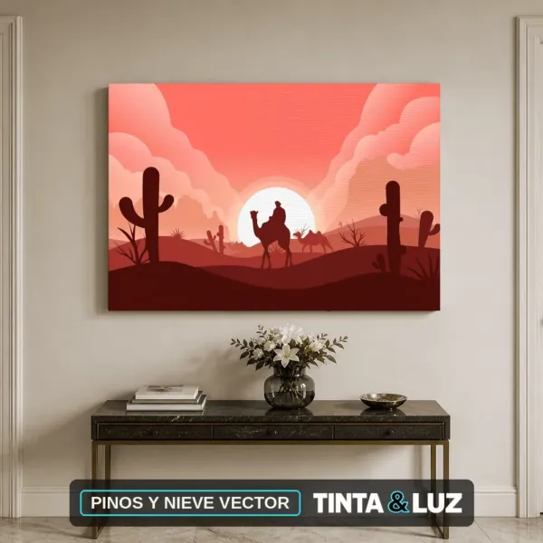 PINOS Y NIEVE VECTOR