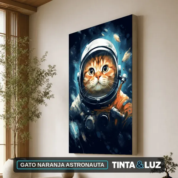 GATO NARANJA ASTRONAUTA