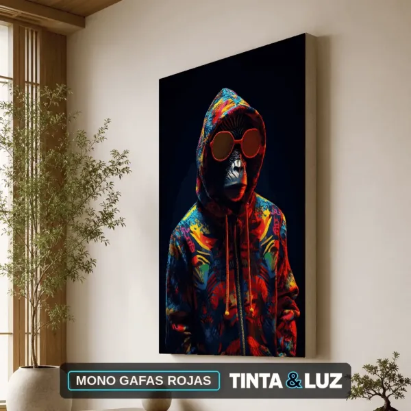 MONO GAFAS ROJAS