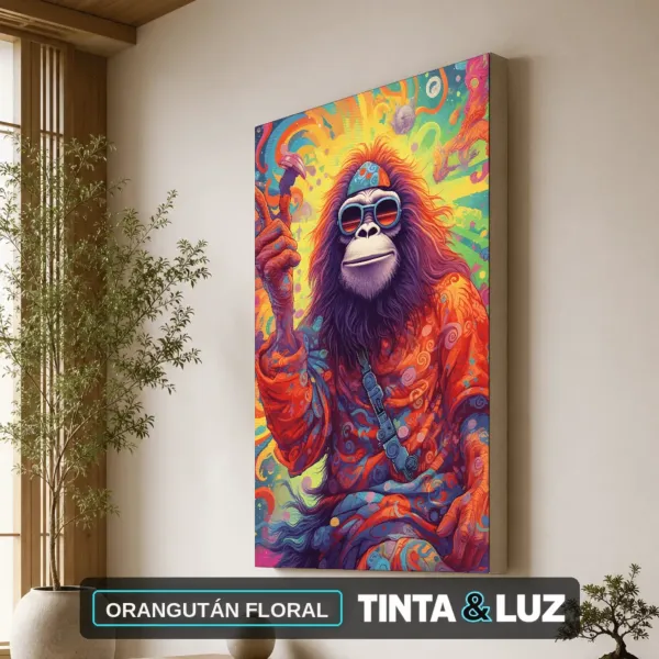 ORANGUTÁN FLORAL