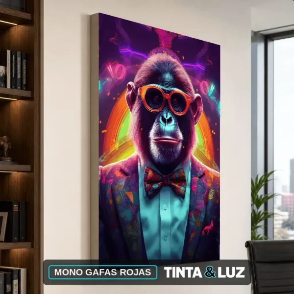 MONO GAFAS ROJAS