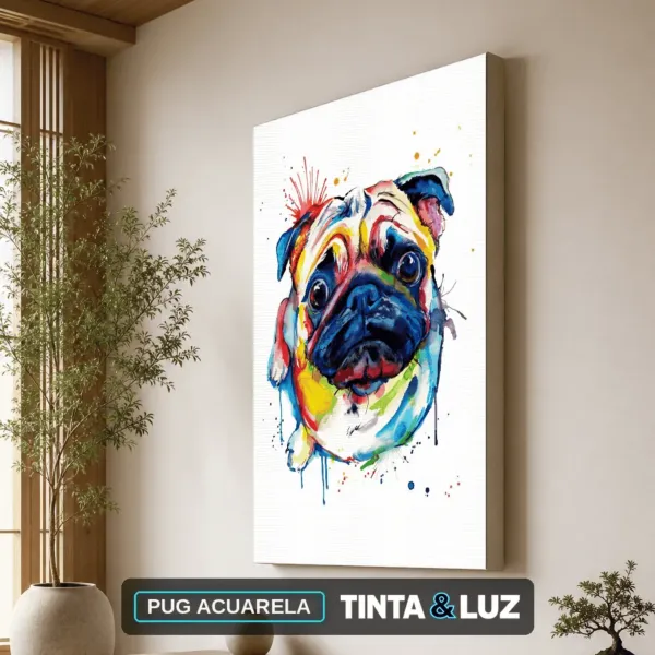 PUG ACUARELA