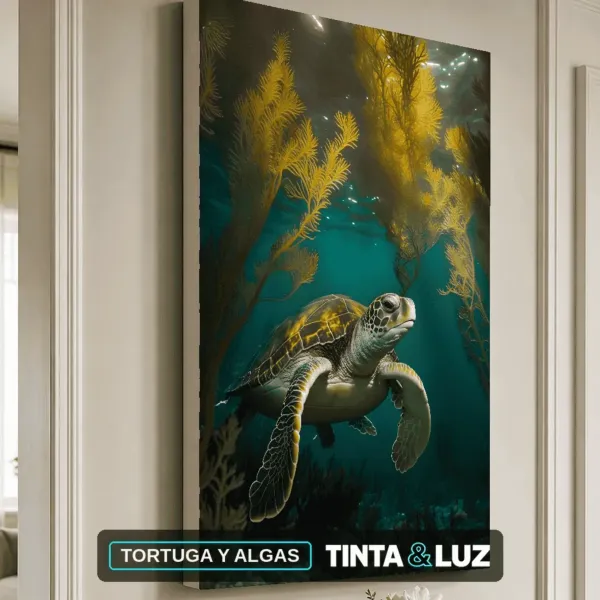 TORTUGA Y ALGAS