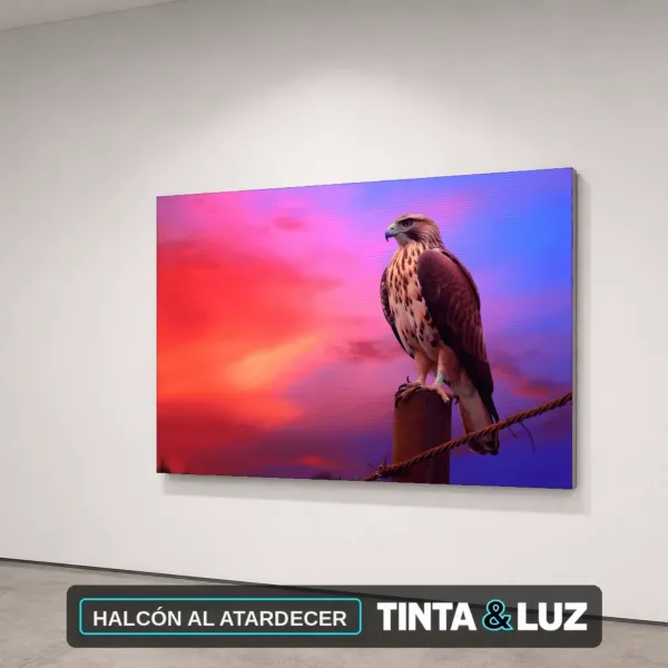 HALCÓN AL ATARDECER