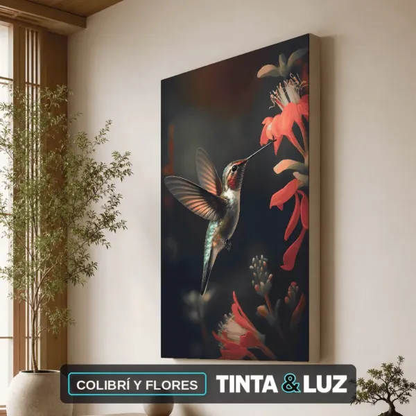 COLIBRÍ Y FLORES
